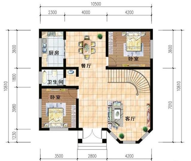 構(gòu)造簡單的二層自營住宅