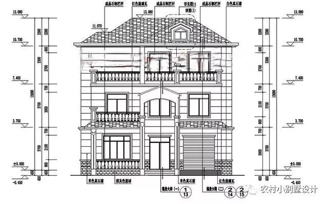 帶車庫的現(xiàn)代三層住宅設(shè)計(jì)圖