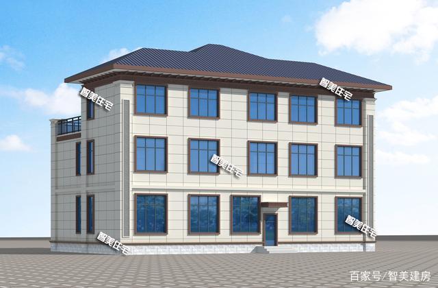 今天迷你系列帶給大家的這個(gè)大氣新的中國(guó)式三層別墅是丹東雙戶類型。聽(tīng)說(shuō)外表對(duì)稱很大，鄰居永遠(yuǎn)不會(huì)過(guò)時(shí)。 　　此單位設(shè)計(jì)大小為19.311.2米，面積225坪，結(jié)構(gòu)形式框架，總建筑面積622坪，總高度13.9米，主體參考成本68萬(wàn)韓元。 　　顯然，屋頂是深藍(lán)色瓦蓋，主墻是用仿大理石磚和灰色真石漆制成的。窗框和檐槽的線都是深褐色的。 　　大門只有一個(gè)設(shè)計(jì)，但內(nèi)部是對(duì)稱布局的雙家具空間。與傳統(tǒng)的雙花住宅還有很多差異，中間沒(méi)有分離的墻，空間都可以相互循環(huán)。 　　一樓設(shè)計(jì)高3.9米，一戶室內(nèi)布局1室2室，1廚房2衛(wèi)新威。樓梯間是共享的，但空間是獨(dú)立的，小的北入口可以直接通過(guò)客廳位置和獨(dú)立的雙門移動(dòng)。大門正中央放著神威。 　　2層設(shè)計(jì)高度3.6米，1戶室內(nèi)布置設(shè)置3室1廳2衛(wèi)陽(yáng)臺(tái)。 　　3層設(shè)計(jì)高3.6米，設(shè)置單室內(nèi)布局3室2衛(wèi)露臺(tái)。這一層的客廳公開(kāi)了，不管誰(shuí)回家都可以用來(lái)接待客人。 　　兄弟倆這樣蓋房子，大家相信自己的意見(jiàn)會(huì)不一樣，結(jié)果這不是雙對(duì)，而是獨(dú)棟公寓?？臻g沒(méi)有區(qū)分，不知道以后兩個(gè)家庭的生活會(huì)怎么樣。