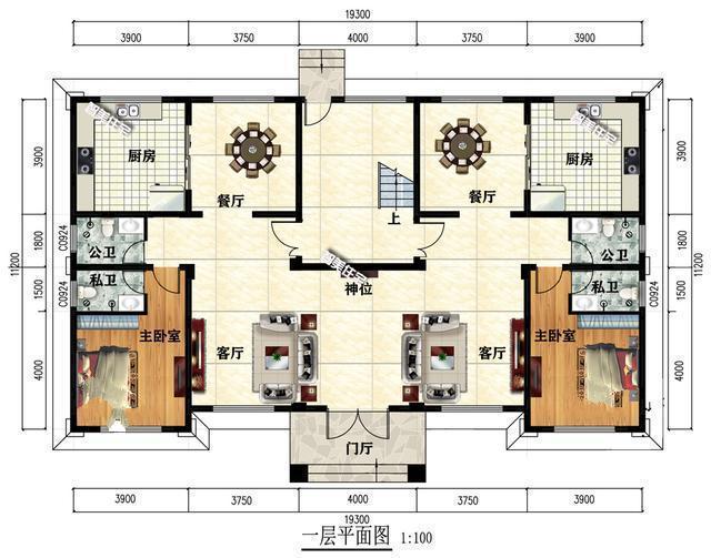 今天迷你系列帶給大家的這個(gè)大氣新的中國(guó)式三層別墅是丹東雙戶類型。聽(tīng)說(shuō)外表對(duì)稱很大，鄰居永遠(yuǎn)不會(huì)過(guò)時(shí)。 　　此單位設(shè)計(jì)大小為19.311.2米，面積225坪，結(jié)構(gòu)形式框架，總建筑面積622坪，總高度13.9米，主體參考成本68萬(wàn)韓元。 　　顯然，屋頂是深藍(lán)色瓦蓋，主墻是用仿大理石磚和灰色真石漆制成的。窗框和檐槽的線都是深褐色的。 　　大門只有一個(gè)設(shè)計(jì)，但內(nèi)部是對(duì)稱布局的雙家具空間。與傳統(tǒng)的雙花住宅還有很多差異，中間沒(méi)有分離的墻，空間都可以相互循環(huán)。 　　一樓設(shè)計(jì)高3.9米，一戶室內(nèi)布局1室2室，1廚房2衛(wèi)新威。樓梯間是共享的，但空間是獨(dú)立的，小的北入口可以直接通過(guò)客廳位置和獨(dú)立的雙門移動(dòng)。大門正中央放著神威。 　　2層設(shè)計(jì)高度3.6米，1戶室內(nèi)布置設(shè)置3室1廳2衛(wèi)陽(yáng)臺(tái)。 　　3層設(shè)計(jì)高3.6米，設(shè)置單室內(nèi)布局3室2衛(wèi)露臺(tái)。這一層的客廳公開(kāi)了，不管誰(shuí)回家都可以用來(lái)接待客人。 　　兄弟倆這樣蓋房子，大家相信自己的意見(jiàn)會(huì)不一樣，結(jié)果這不是雙對(duì)，而是獨(dú)棟公寓?？臻g沒(méi)有區(qū)分，不知道以后兩個(gè)家庭的生活會(huì)怎么樣。