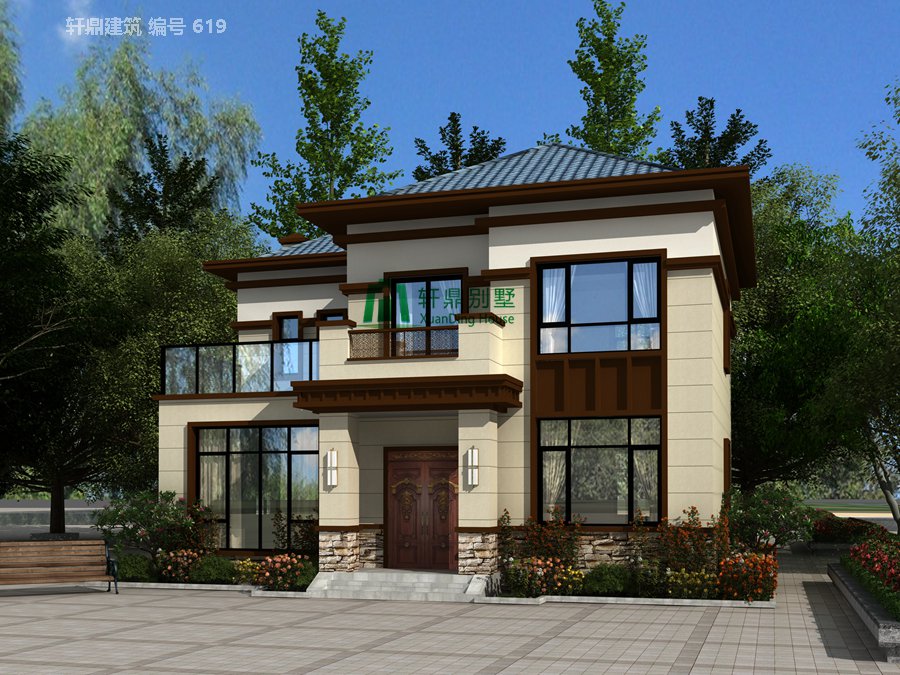 爆款小二層新中式自建別墅設(shè)計(jì)施工圖，造價(jià)25萬左右，小戶型，內(nèi)部布局完善，內(nèi)部舍友書房儲(chǔ)物間，最多可有6個(gè)房間，是一款既時(shí)尚又非常實(shí)用的自建小別墅！