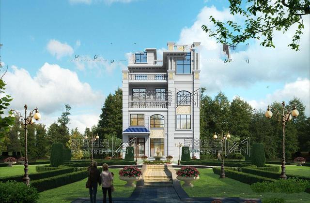 4層帶車庫的小洋樓設(shè)計