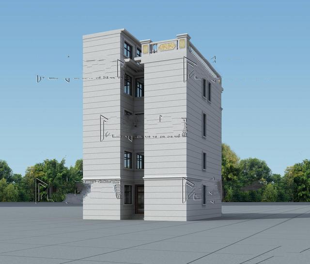 4層帶車庫的小洋樓設(shè)計