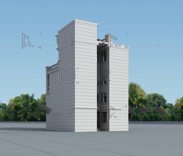 4層帶車庫的小洋樓設(shè)計