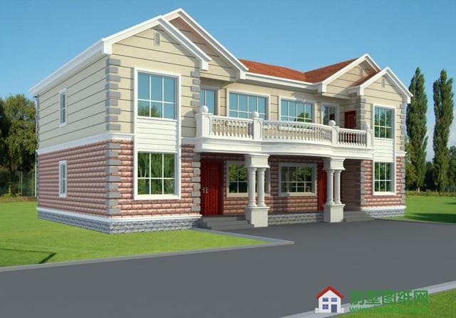 二層半現(xiàn)代風格農村自建房別墅設計圖