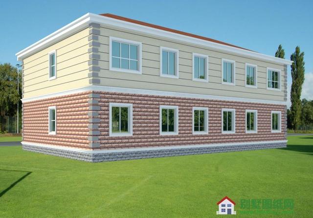 二層半現(xiàn)代風格農村自建房別墅設計圖