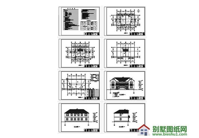 二層半現(xiàn)代風格農村自建房別墅設計圖
