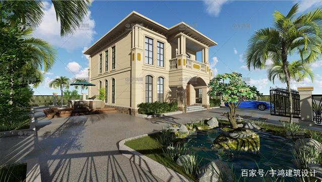 多窗設(shè)計的歐式別墅