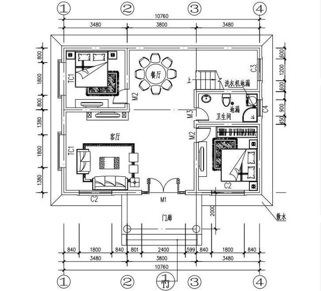 90平方米的小別墅的設(shè)計圖