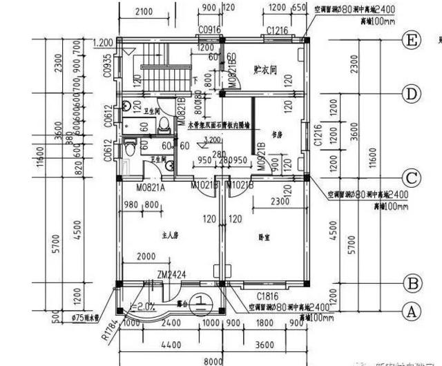 90平方米的小別墅的設(shè)計圖
