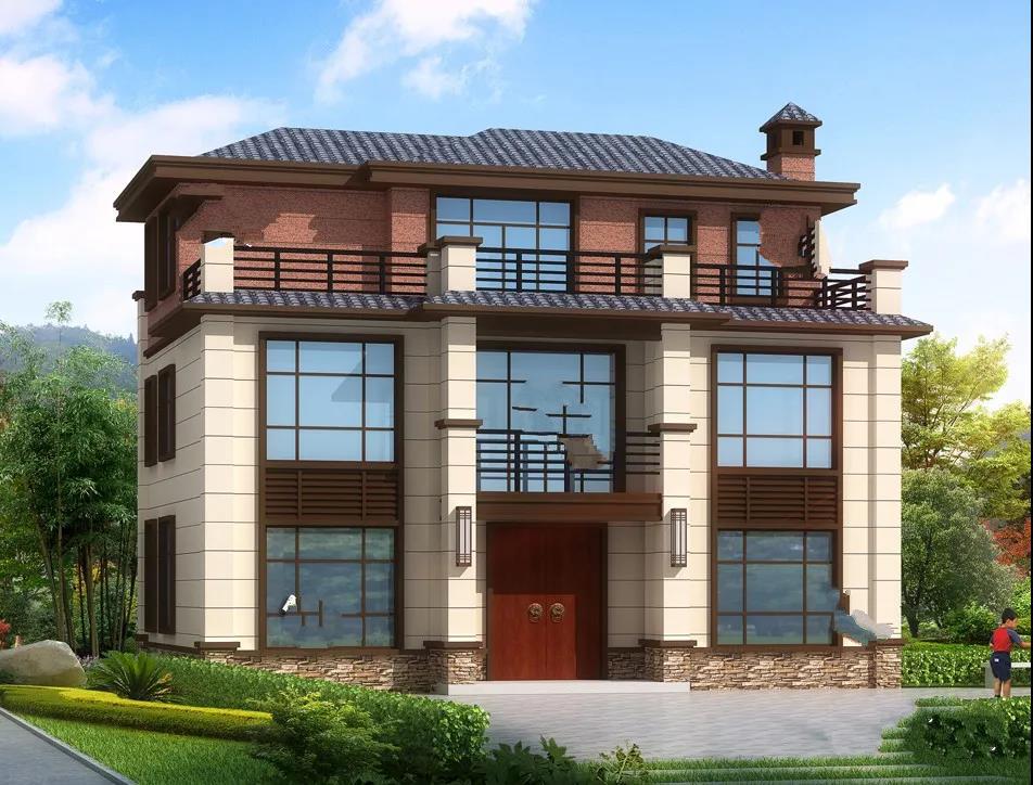 新中國式風(fēng)格設(shè)計的農(nóng)村別墅