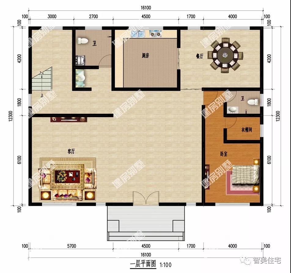 寬16-17米的農(nóng)村別墅
