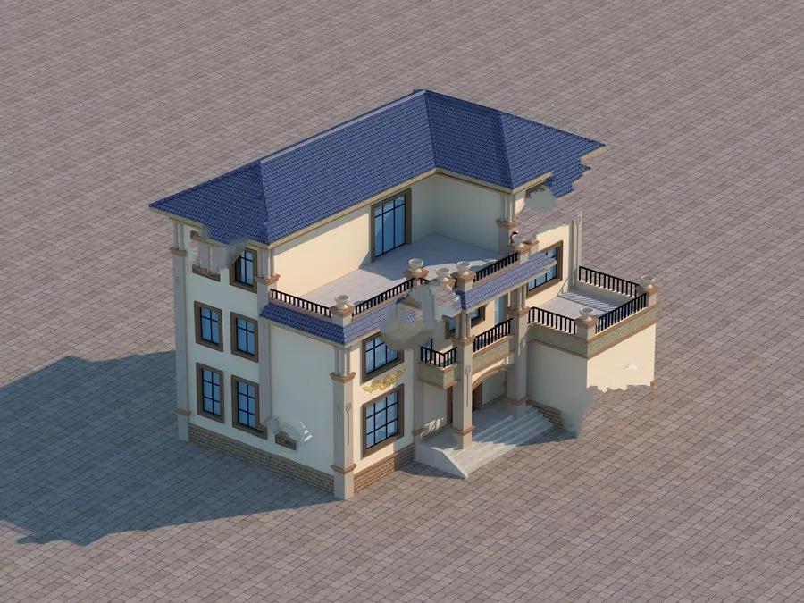 寬16-17米的農(nóng)村別墅