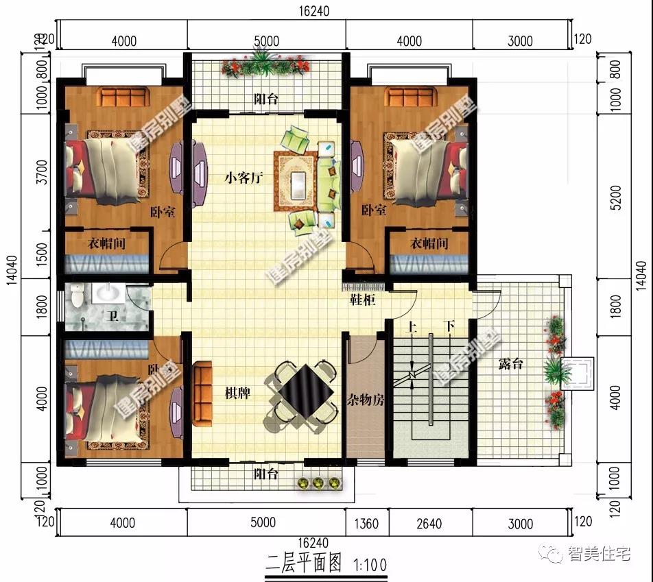 寬16-17米的農(nóng)村別墅