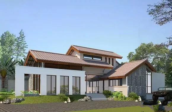 時(shí)尚的鄉(xiāng)下農(nóng)村的別墅設(shè)計(jì)