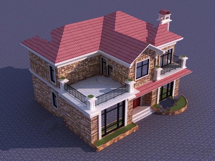 兩棟農(nóng)村別墅