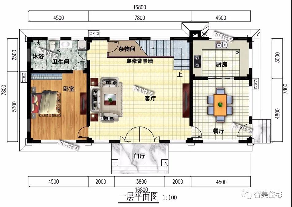 16.8米寬的農(nóng)村三層別墅