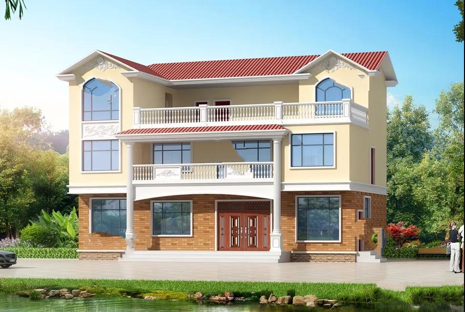 16.8米寬的農(nóng)村三層別墅