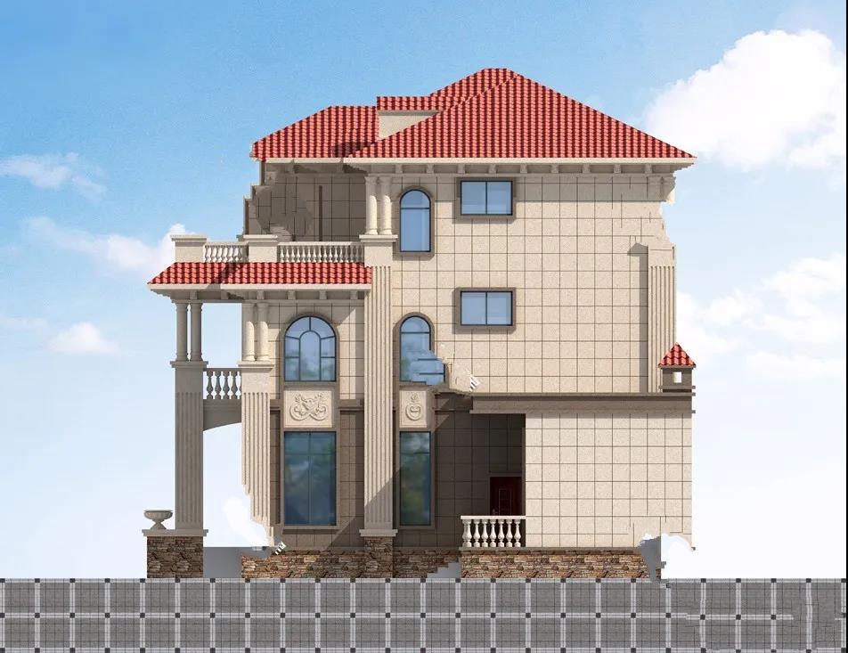 歐式設計的三層別墅