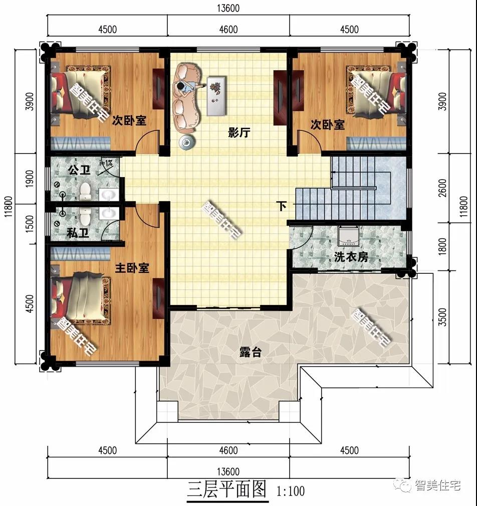 歐式設計的三層別墅