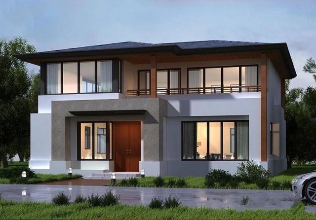 二層現(xiàn)代簡(jiǎn)約風(fēng)農(nóng)村別墅