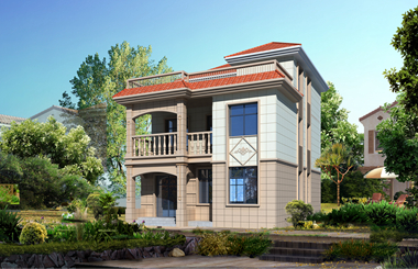 小戶型農(nóng)村三層別墅自建房，面寬僅9米，布局實(shí)用 