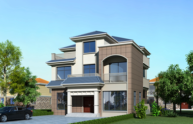 新農(nóng)村12.5*14三層自建房，多個露臺設(shè)計，提升室內(nèi)采光