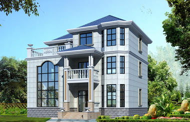 農(nóng)村三層復(fù)式別墅設(shè)計圖，配色沉穩(wěn)大氣，內(nèi)含九間臥室