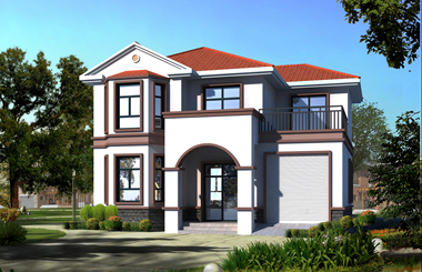 農(nóng)村二層小洋房，自建房別墅設(shè)計，室內(nèi)車庫