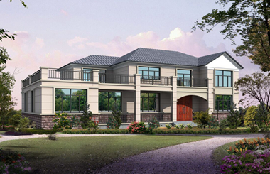  農(nóng)村二層新中式設(shè)計圖，八間臥室的設(shè)計，滿足家庭需求