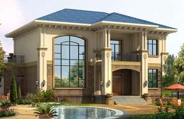 農(nóng)村二層歐式別墅設(shè)計圖，帶有地下車庫以及酒窖設(shè)計