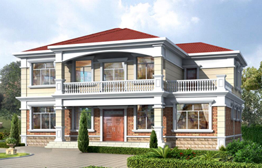 造價40萬，農(nóng)村歐式二層別墅設(shè)計圖，適合多人口共同居住