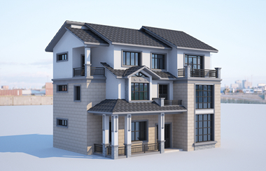 占地130平三層自建房房屋設(shè)計(jì)圖，