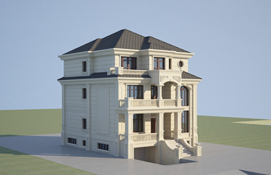 三層復(fù)式挑空客廳設(shè)計(jì)圖，多間套房，戶型通透