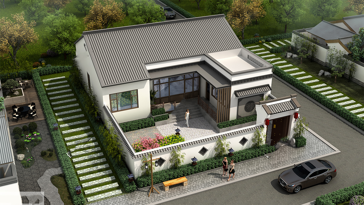 15×11米一層中式小院，舒適度拉滿