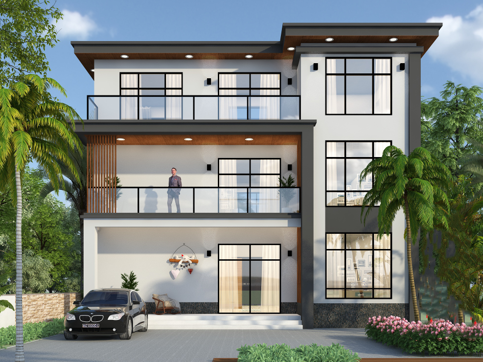 湖南永州11×11m農(nóng)村住宅設(shè)計圖，現(xiàn)代簡約時尚