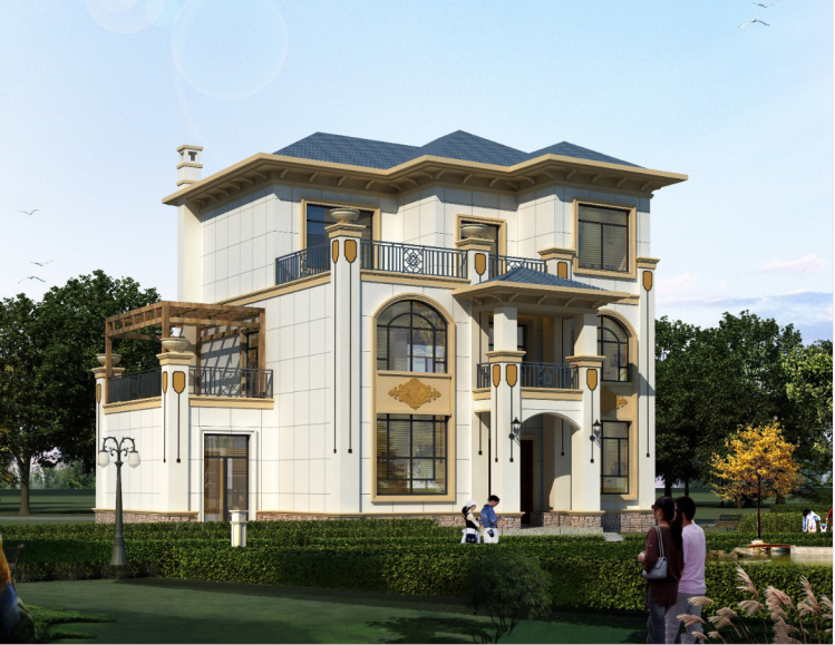 14*11m建房圖紙，三層歐式風(fēng)格別墅建房圖紙