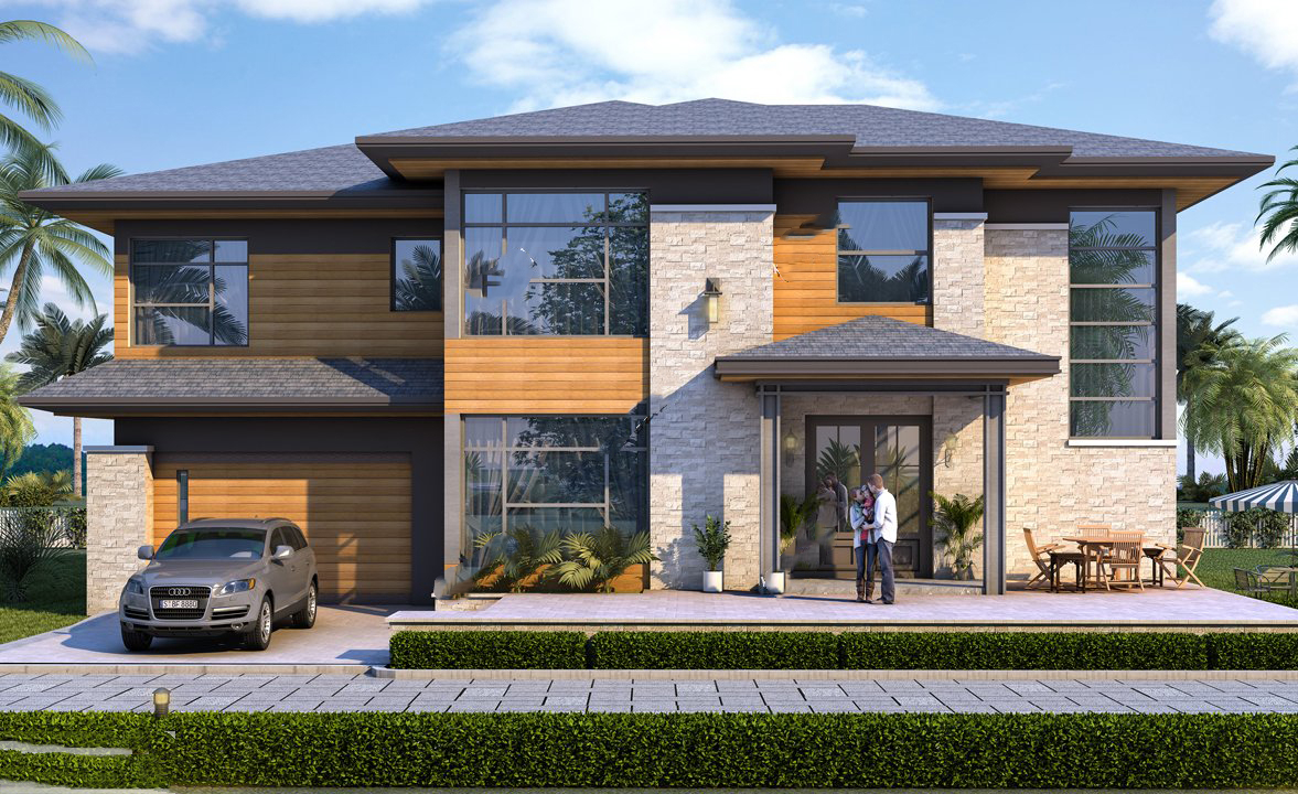 想要建室內(nèi)車庫(kù)的業(yè)主，不妨看看這套二層自建房