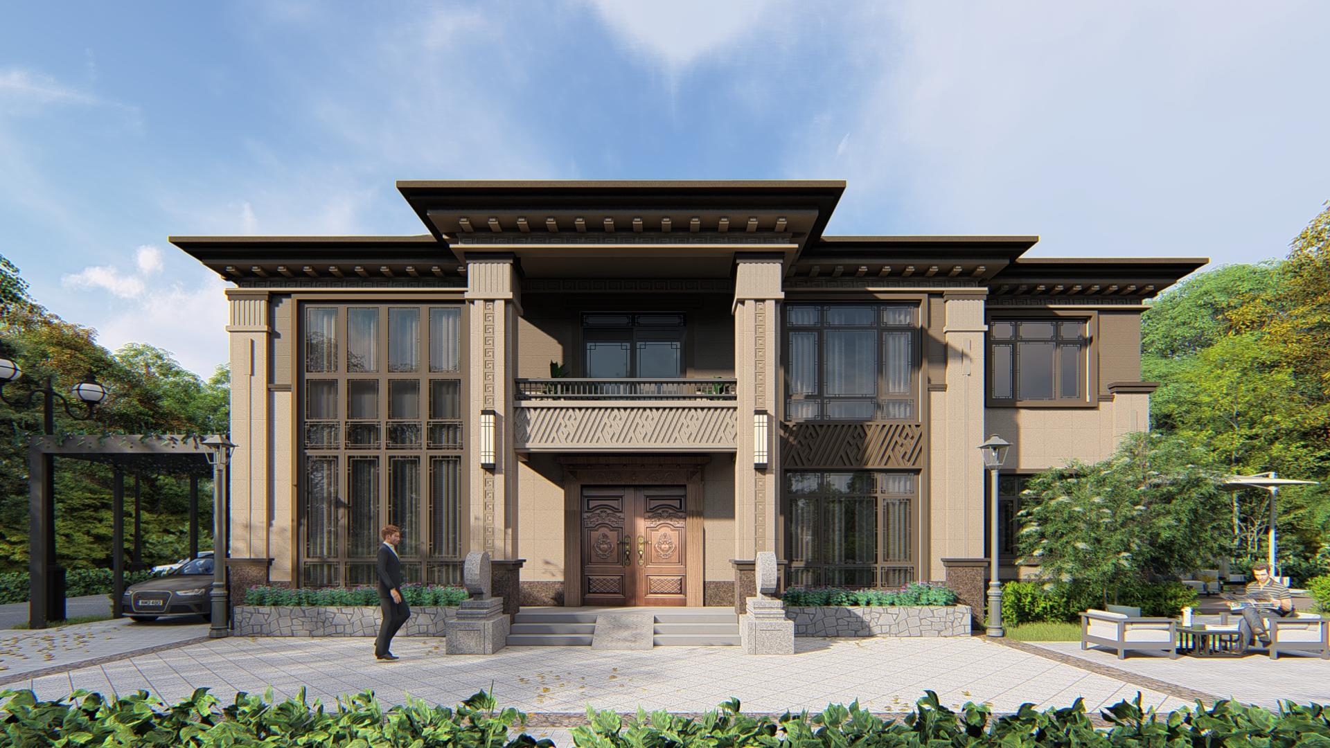 新中式房子設(shè)計圖，二層房子設(shè)計圖大全