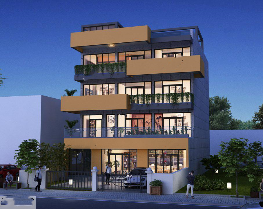 現(xiàn)代簡約12*18米四層鄉(xiāng)村建房設(shè)計圖，鄉(xiāng)村建房設(shè)計圖紙