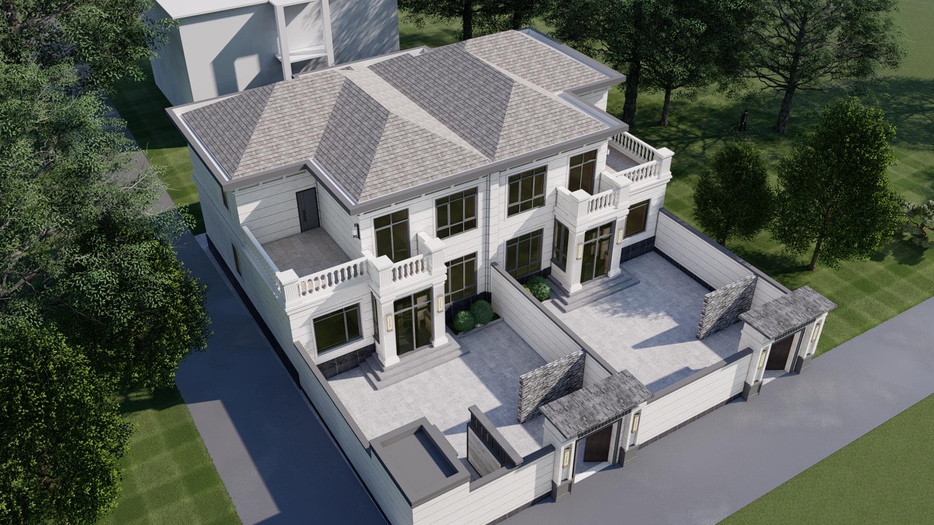 對(duì)稱雙拼兩層房屋設(shè)計(jì)，看了都說(shuō)好的房屋專業(yè)設(shè)計(jì)案例