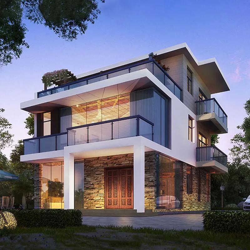 現(xiàn)代三層農(nóng)村房屋設(shè)計(jì)，350㎡農(nóng)村舒適豪宅房屋設(shè)計(jì)圖