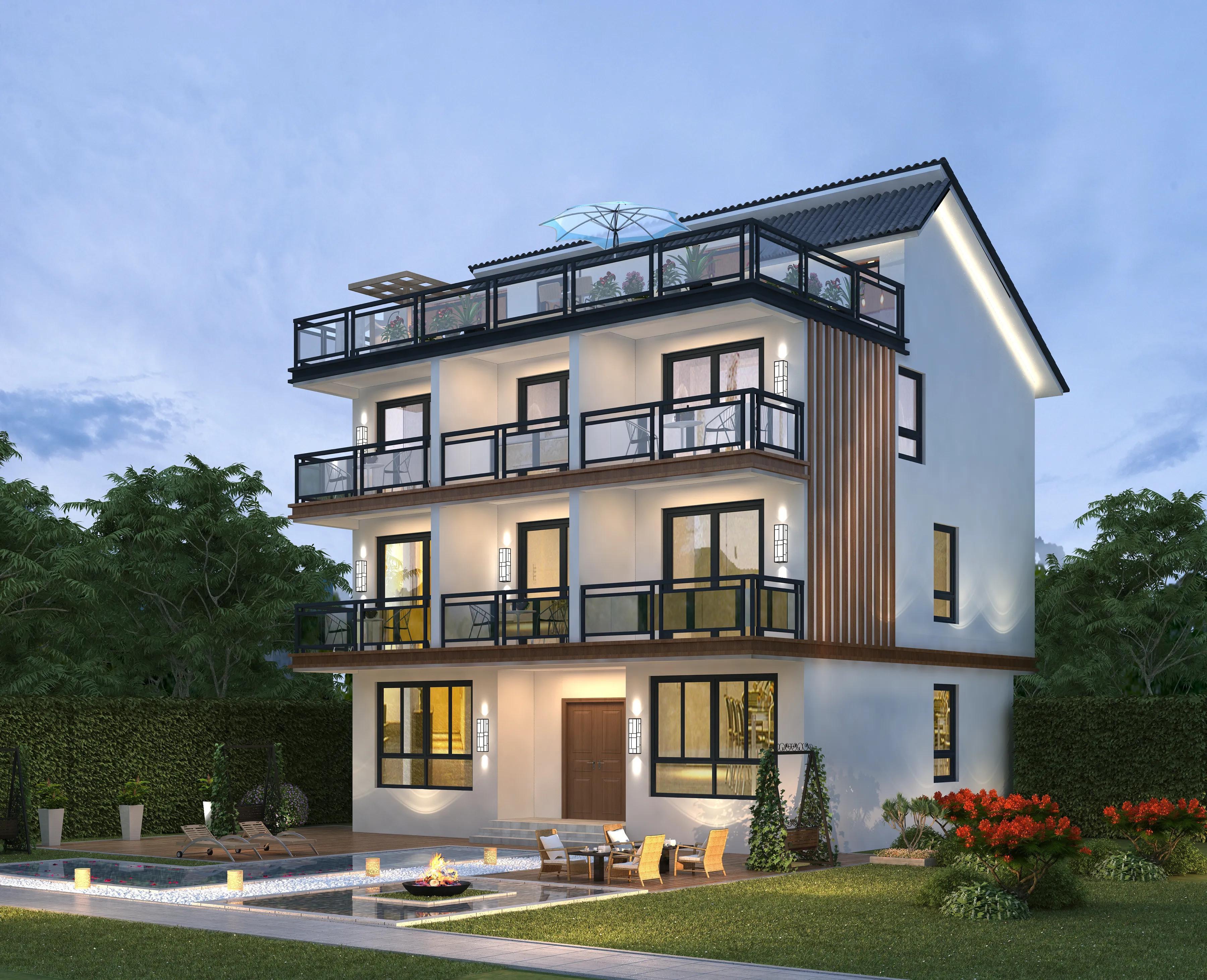 農(nóng)村家庭人口較多的房屋設(shè)計(jì)圖，四層房屋設(shè)計(jì)圖片