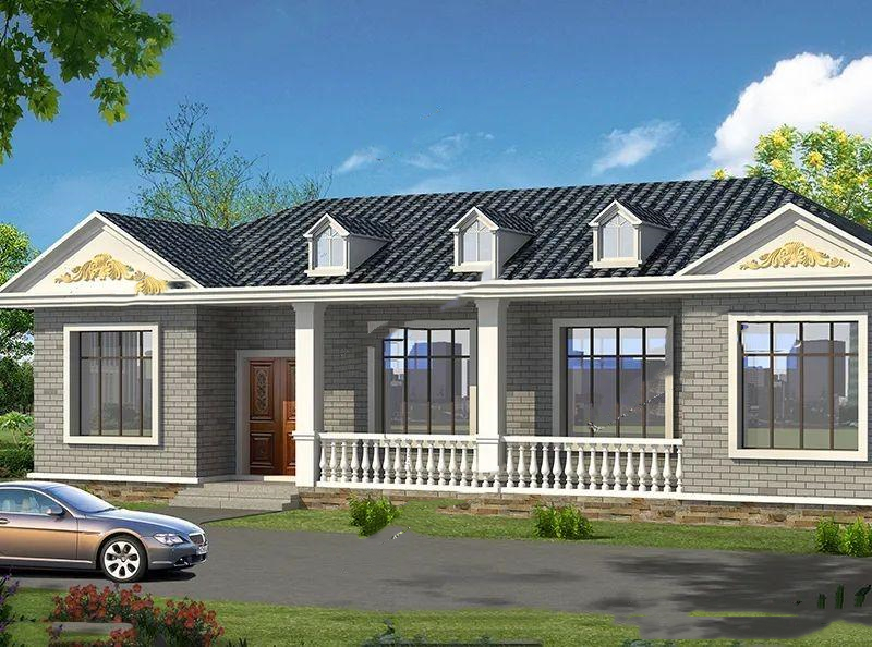 現(xiàn)代農(nóng)村自建一層小別墅，農(nóng)村自建平房一層別墅效果圖