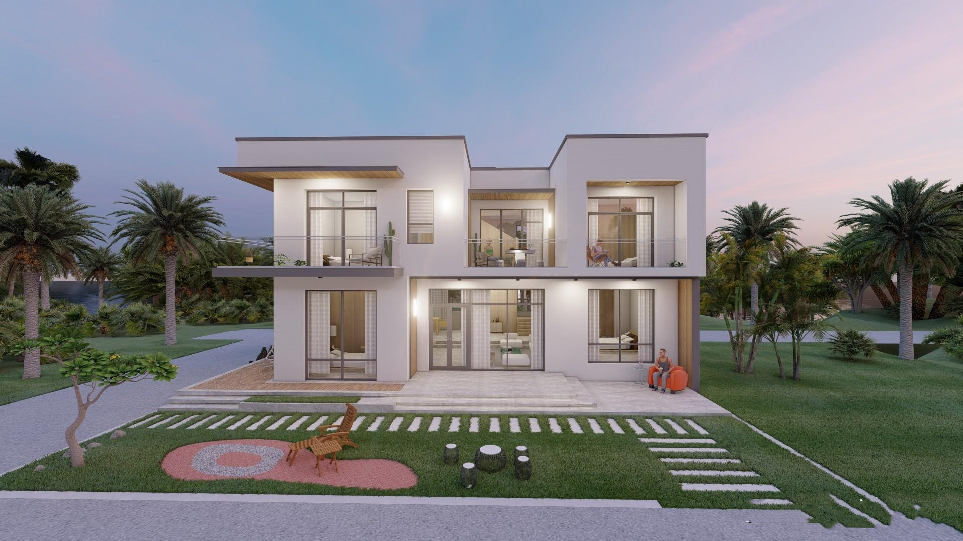 現(xiàn)代簡約房屋設(shè)計(jì)圖，二層新款房屋自建房設(shè)計(jì)圖